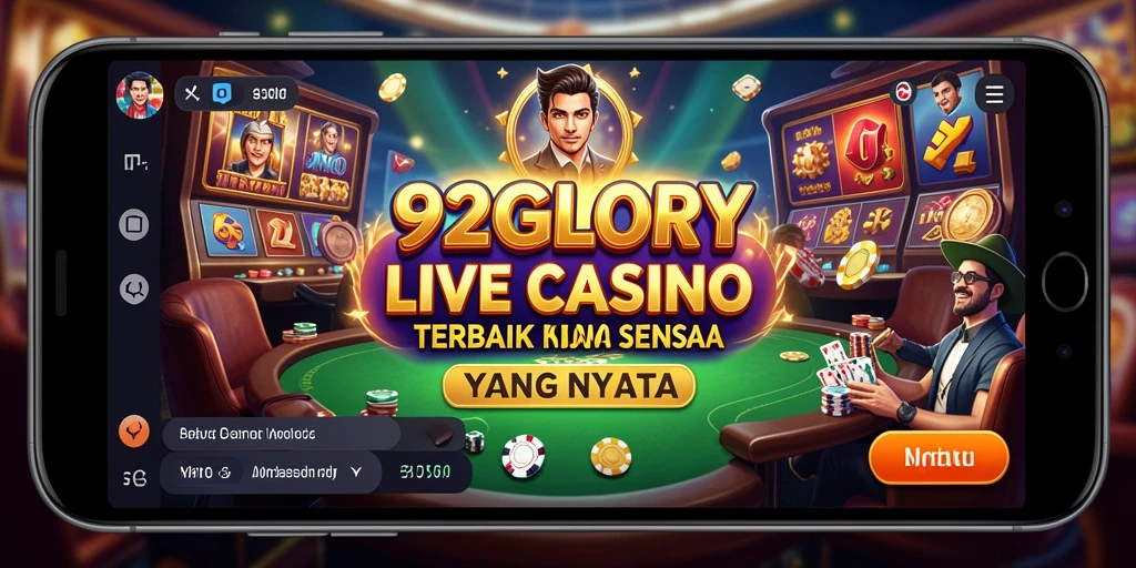 Screenshot gameplay Live Casino yang mengesankan di 92GLORY.