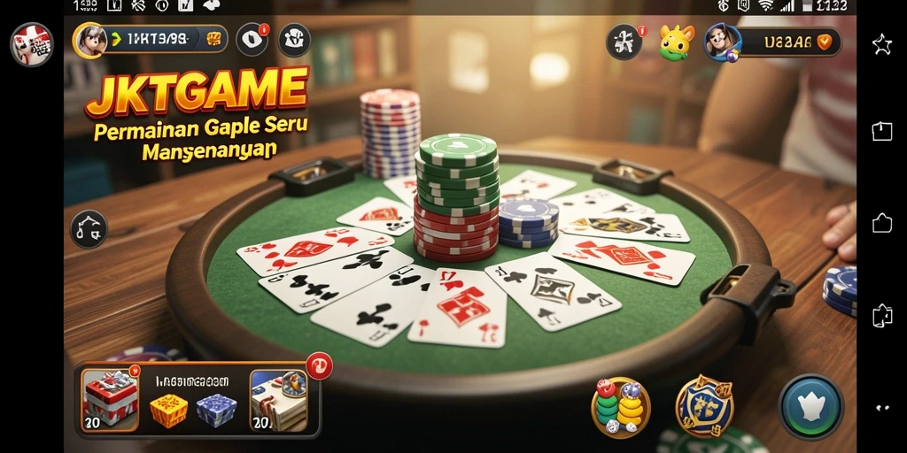 Tampilan gameplay Gaple yang seru dan interaktif