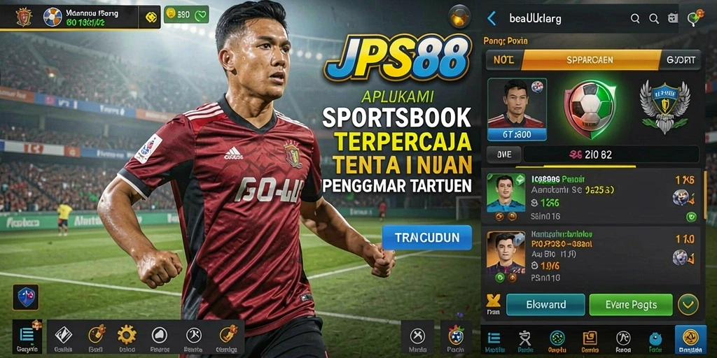 Screenshot JPS88 menampilkan antarmuka Sportsbook yang menarik dan informatif.