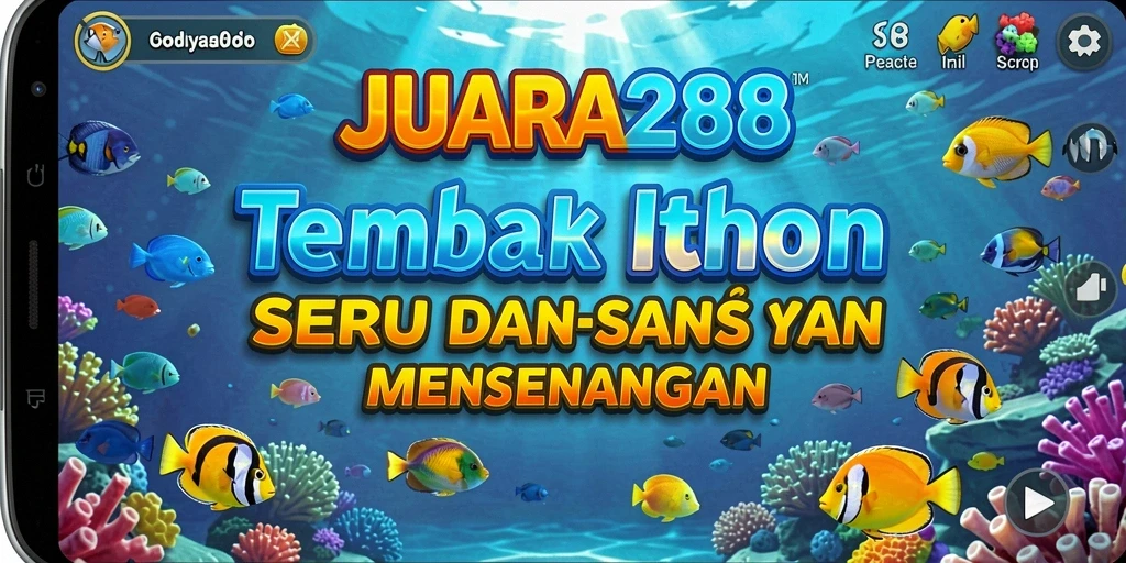 Tampilan gameplay JUARA288 dengan aksi menembak ikan yang seru.