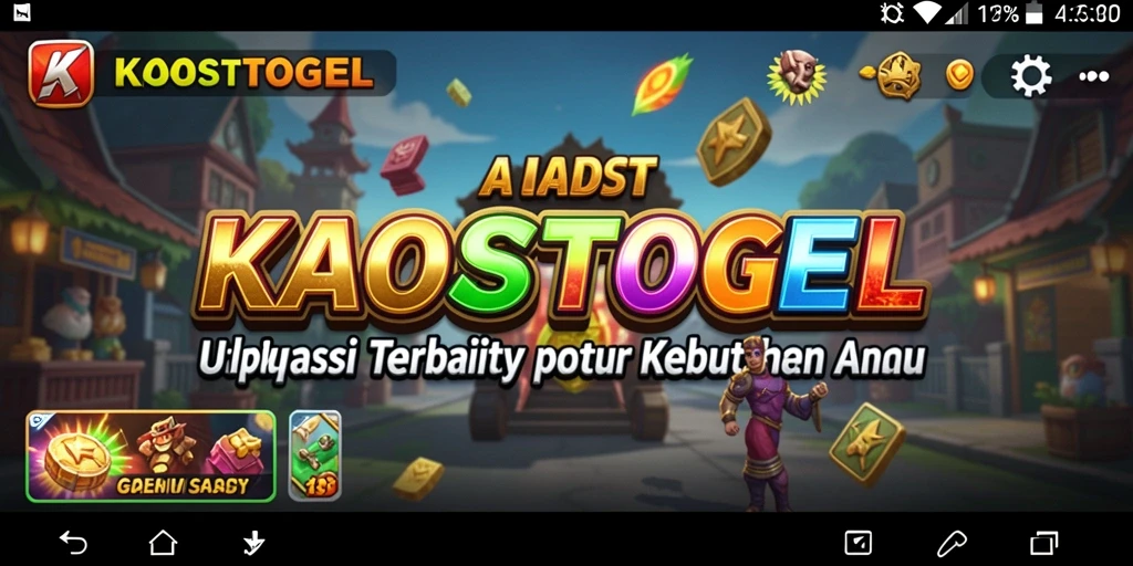 Tampilan antarmuka KAOSTOGEL yang sederhana dan intuitif.