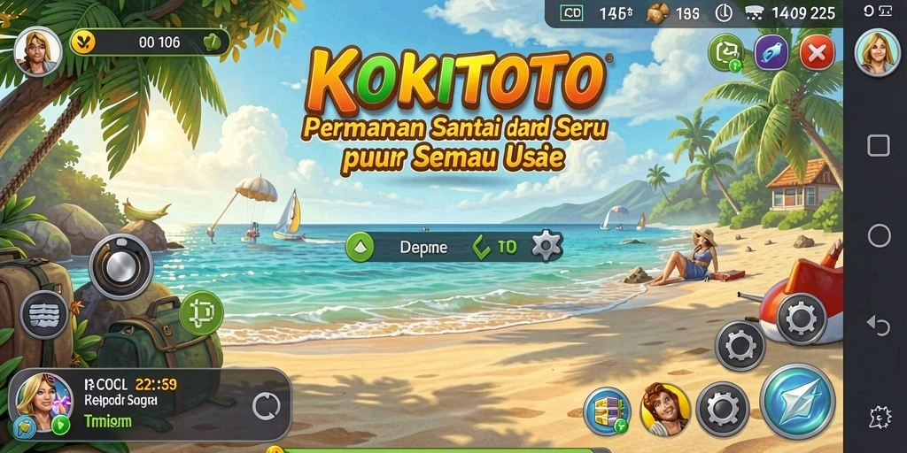 Tampilan gameplay menarik dari KOKITOTO yang menyenangkan.