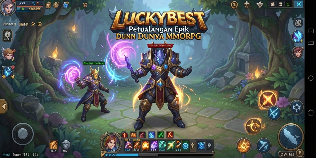 Tampilan gameplay menarik dari LUCKYBEST dengan karakter beraksi.