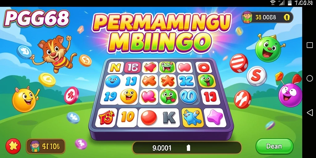Tampilan gameplay menarik dari PGG68 dengan fokus pada Bingo.