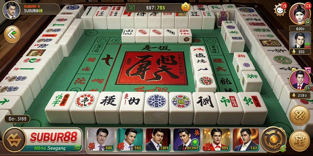Screenshot gameplay menampilkan aksi seru dalam permainan Mahjong.