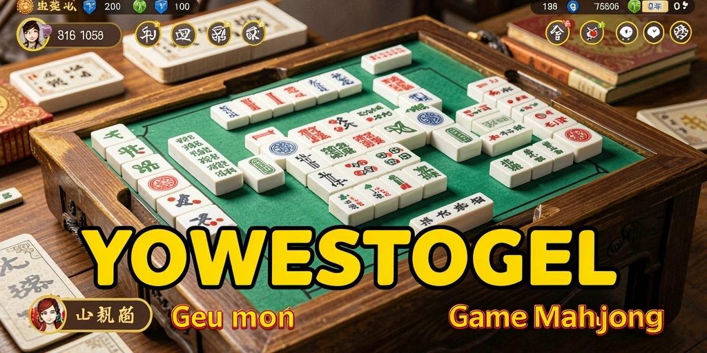 Tampilan gameplay YOWESTOGEL dengan papan Mahjong yang indah.