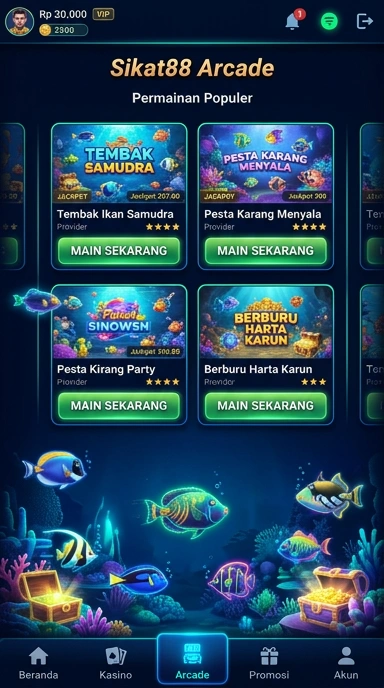 Tampilan antarmuka pengguna sikat88 yang sederhana dan menarik.